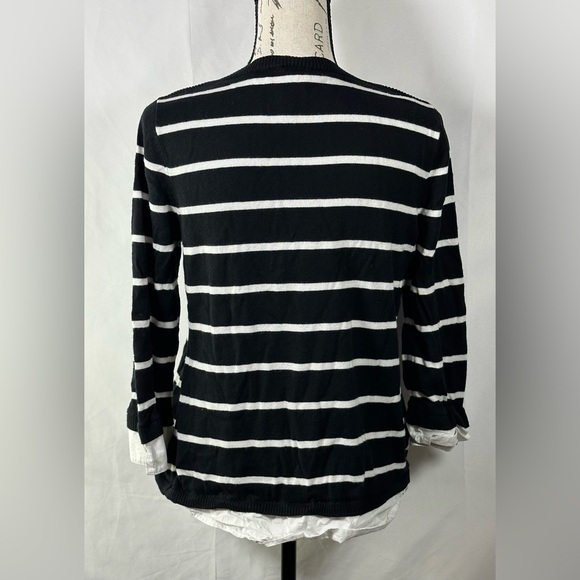 Chico's Black and White Women's Blouse - Picture 4 of 10